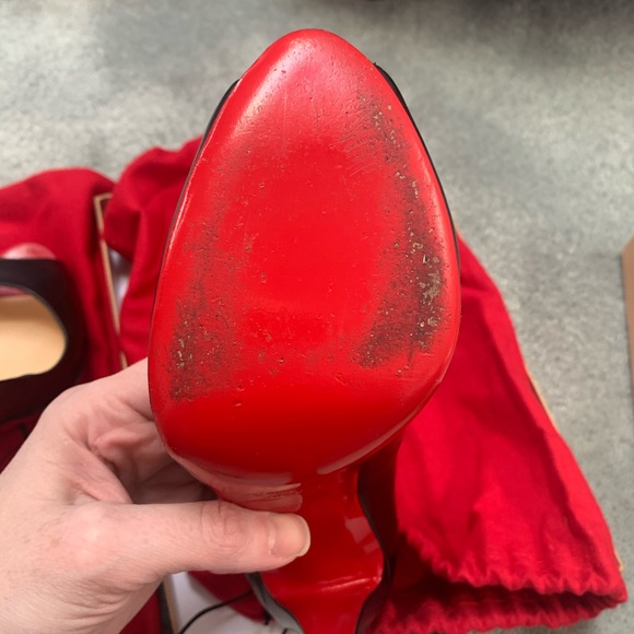 Christian Louboutin Very Prive 120  in black/red - Picture 14 of 15